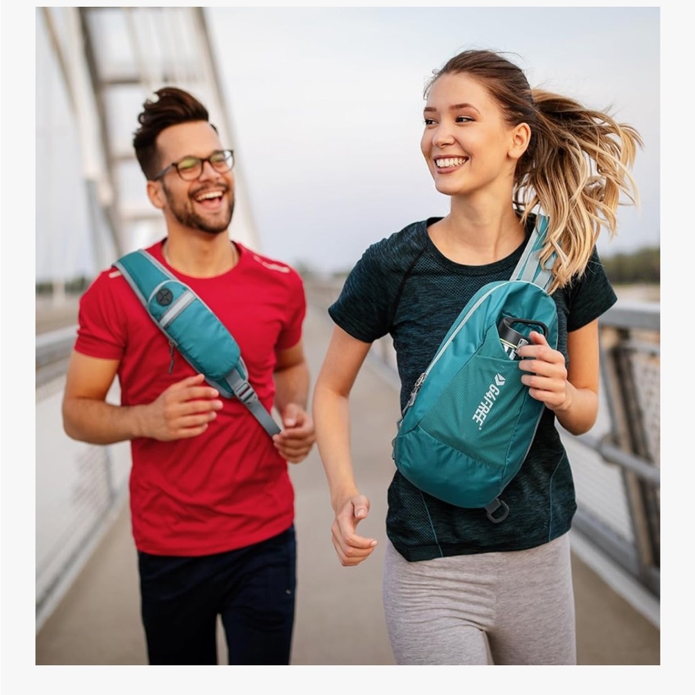 G4FREE | Teal Sling Unisex Bag with Padded Strap | Reversible Sides | Brand New - Picture 2 of 10